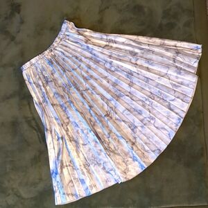 White marble midi skirt